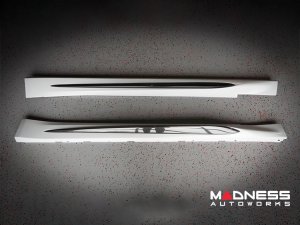 Alfa Romeo Giulia Side Rocker QV Style Upgrade Kit - Quadrifoglio Replica Panels - Carbon Fiber + FRP - Set of 2